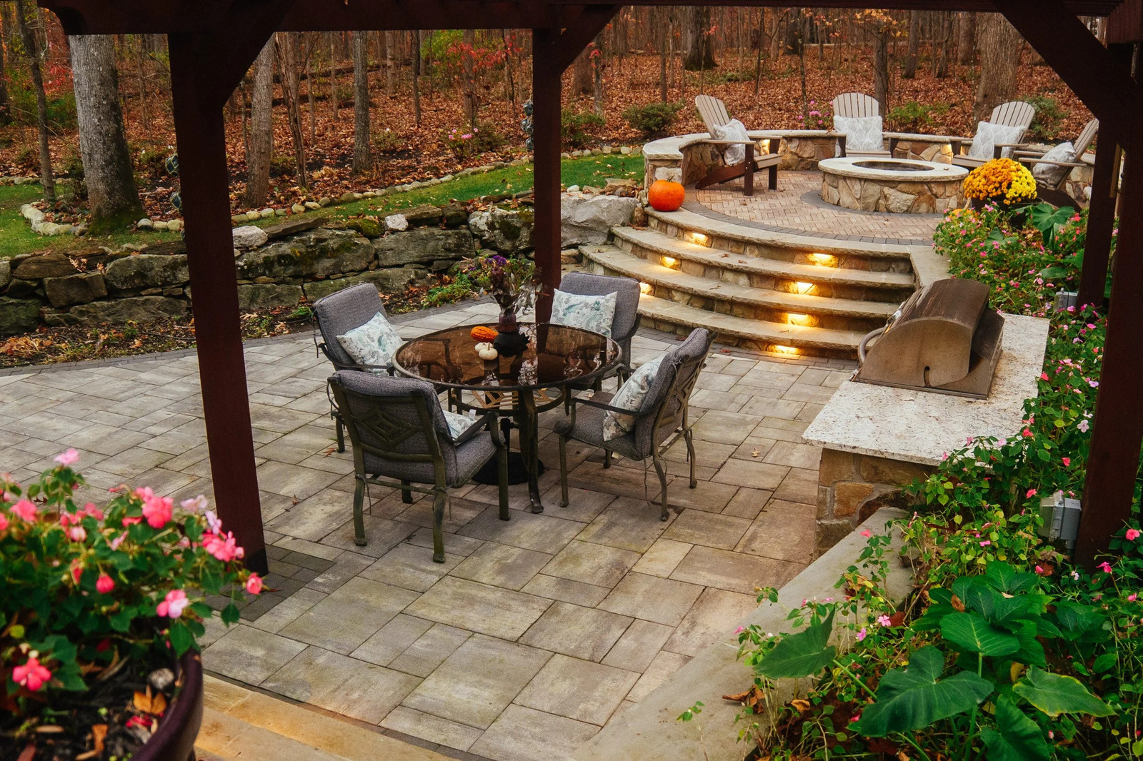 Circular Patio Design in Walpole, MA